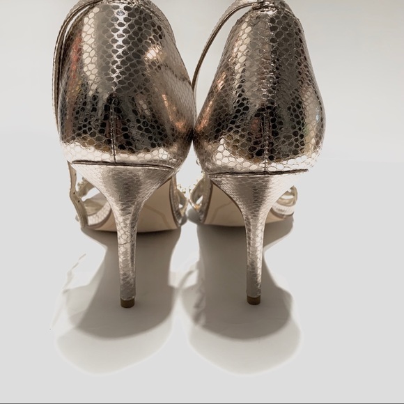 DUNE LONDON GOLDEN BEJEWELED ANKLE STRAP SANDALS - Picture 7 of 16